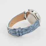 Buy Shop Michael Kors Parker Silver Dial Blue Leather Strap Watch For Women - MK6936 USA Online