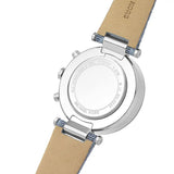 Buy Shop Michael Kors Parker Silver Dial Blue Leather Strap Watch For Women - MK6936 USA Online