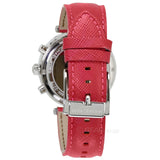 Buy Shop Michael Kors Parker Silver Dial Red Leather Strap Watch for Women - MK2278 USA Online