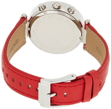 Buy Shop Michael Kors Parker Silver Dial Red Leather Strap Watch for Women - MK2278 USA Online