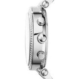 Buy Shop Michael Kors Parker Silver Dial Red Leather Strap Watch for Women - MK2278 USA Online