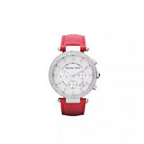 Buy Shop Michael Kors Parker Silver Dial Red Leather Strap Watch for Women - MK2278 USA Online