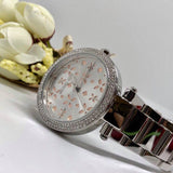 Buy Shop Michael Kors Parker Silver Dial Silver Stainless Steel Strap Watch for Women - MK6483 USA Online