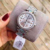 Buy Shop Michael Kors Parker Silver Dial Silver Stainless Steel Strap Watch for Women - MK6483 USA Online