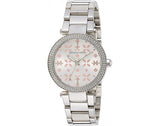 Buy Shop Michael Kors Parker Silver Dial Silver Stainless Steel Strap Watch for Women - MK6483 USA Online
