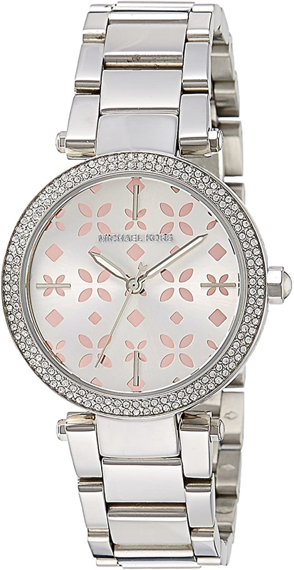Buy Shop Michael Kors Parker Silver Dial Silver Stainless Steel Strap Watch for Women - MK6483 USA Online