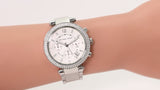 Buy Shop Michael Kors Parker Silver Dial Silver Steel Strap Watch for Women - MK5353 USA Online