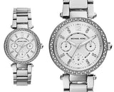 Buy Shop Michael Kors Parker Silver Dial Silver Steel Strap Watch for Women - MK5615 USA Online