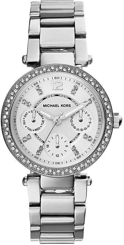 Buy Shop Michael Kors Parker Silver Dial Silver Steel Strap Watch for Women - MK5615 USA Online
