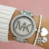 Buy Shop Michael Kors Parker Silver Dial Silver Steel Strap Watch for Women - MK5925 USA Online