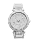 Buy Shop Michael Kors Parker Silver Dial Silver Steel Strap Watch for Women - MK5925 USA Online