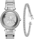 Buy Shop Michael Kors Parker Silver Dial Silver Steel Strap Watch for Women - MK5925 USA Online