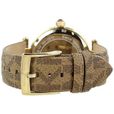 Buy Shop Michael Kors Parker Three Hand Gold Dial Brown Leather Strap Watch For Women - MK2973 USA Online