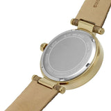 Buy Shop Michael Kors Parker Three Hand Gold Dial Brown Leather Strap Watch For Women - MK2973 USA Online