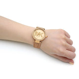 Buy Shop Michael Kors Parker Three-Hand Gold Dial Brown Leather Strap Watch For Women - MK4725 USA Online