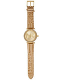 Buy Shop Michael Kors Parker Three-Hand Gold Dial Brown Leather Strap Watch For Women - MK4725 USA Online