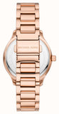 Buy Shop Michael Kors Parker Three-Hand Mother of Pearl White Dial Rose Gold Steel Strap Watch For Women - MK4695 USA Online