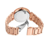 Buy Shop Michael Kors Parker Three-Hand Mother of Pearl White Dial Rose Gold Steel Strap Watch For Women - MK4695 USA Online