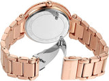 Buy Shop Michael Kors Parker Three-Hand Mother of Pearl White Dial Rose Gold Steel Strap Watch For Women - MK4695 USA Online