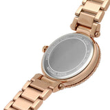 Buy Shop Michael Kors Parker Three-Hand Mother of Pearl White Dial Rose Gold Steel Strap Watch For Women - MK4695 USA Online