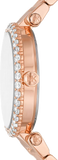 Buy Shop Michael Kors Parker Three-Hand Mother of Pearl White Dial Rose Gold Steel Strap Watch For Women - MK4695 USA Online