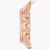 Buy Shop Michael Kors Parker Three-Hand Mother of Pearl White Dial Rose Gold Steel Strap Watch For Women - MK4695 USA Online