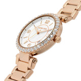 Buy Shop Michael Kors Parker Three-Hand Mother of Pearl White Dial Rose Gold Steel Strap Watch For Women - MK4695 USA Online