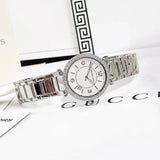 Buy Shop Michael Kors Parker Three Hand Mother of Pearl White Dial Silver Steel Strap Watch For Women - MK4694 USA Online