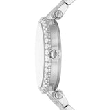 Buy Shop Michael Kors Parker Three Hand Mother of Pearl White Dial Silver Steel Strap Watch For Women - MK4694 USA Online