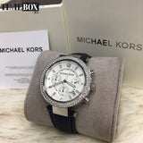Buy Shop Michael Kors Parker White Dial Navy Blue Leather Strap Watch for Women - MK2293 USA Online