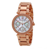 Buy Shop Michael Kors Parker White Dial Rose Gold Steel Strap Watch for Women - MK5616 USA Online