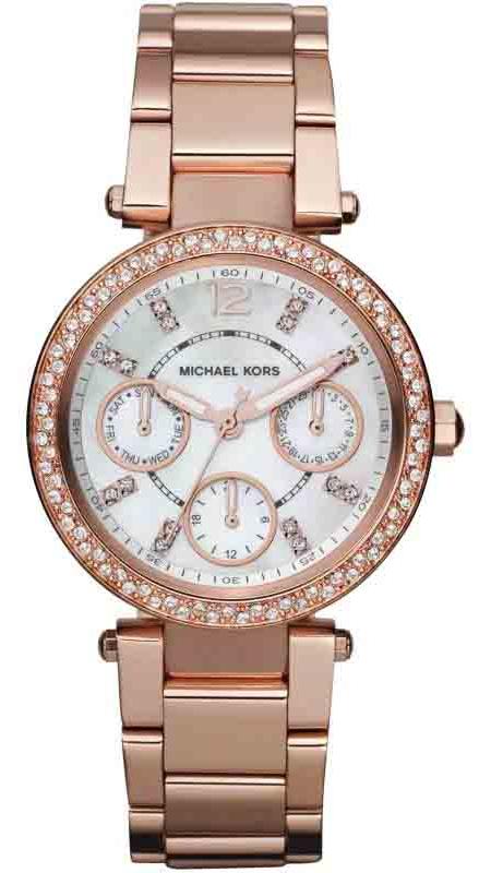 Buy Shop Michael Kors Parker White Dial Rose Gold Steel Strap Watch for Women - MK5616 USA Online
