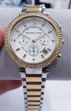 Buy Shop Michael Kors Parker White Dial Two Tone Steel Strap Watch for Women - MK5626 USA Online