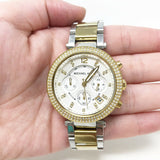 Buy Shop Michael Kors Parker White Dial Two Tone Steel Strap Watch for Women - MK5626 USA Online
