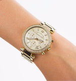 Buy Shop Michael Kors Parker White Dial Two Tone Steel Strap Watch for Women - MK5626 USA Online