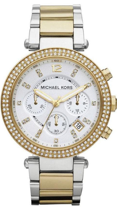 Buy Shop Michael Kors Parker White Dial Two Tone Steel Strap Watch for Women - MK5626 USA Online