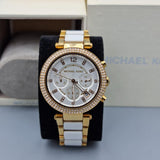 Buy Shop Michael Kors Parker White Dial Two Tone Steel Strap Watch for Women - MK5774 USA Online