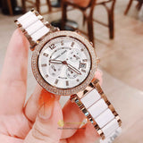 Buy Shop Michael Kors Parker White Dial Two Tone Steel Strap Watch for Women - MK5774 USA Online