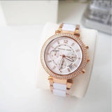 Buy Shop Michael Kors Parker White Dial Two Tone Steel Strap Watch for Women - MK5774 USA Online