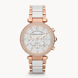Buy Shop Michael Kors Parker White Dial Two Tone Steel Strap Watch for Women - MK5774 USA Online