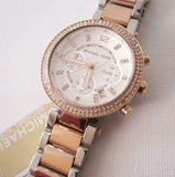 Buy Shop Michael Kors Parker White Dial Two Tone Steel Strap Watch for Women - MK5820 USA Online