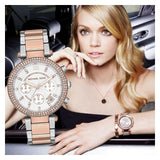 Buy Shop Michael Kors Parker White Dial Two Tone Steel Strap Watch for Women - MK5820 USA Online