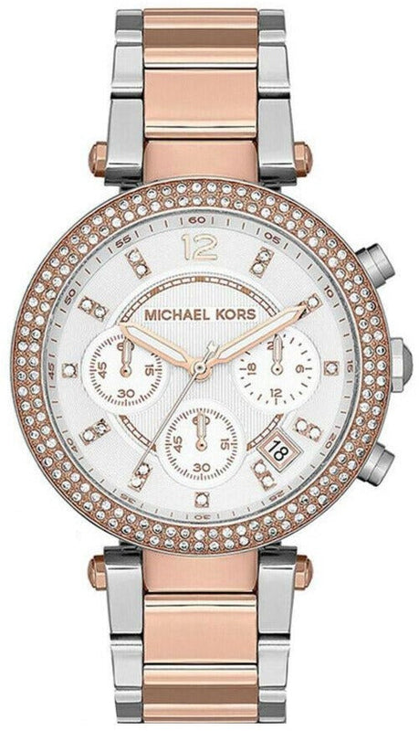 Buy Shop Michael Kors Parker White Dial Two Tone Steel Strap Watch for Women - MK5820 USA Online