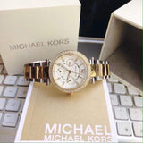 Buy Shop Michael Kors Parker White Dial Two Tone Steel Strap Watch for Women - MK6055 USA Online