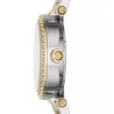 Buy Shop Michael Kors Parker White Dial Two Tone Steel Strap Watch for Women - MK6055 USA Online