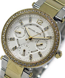 Buy Shop Michael Kors Parker White Dial Two Tone Steel Strap Watch for Women - MK6055 USA Online