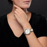 Buy Shop Michael Kors Parker White Dial Two Tone Steel Strap Watch for Women - MK6119 USA Online