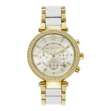 Buy Shop Michael Kors Parker White Dial Two Tone Steel Strap Watch for Women - MK6119 USA Online