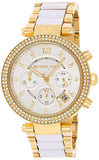 Buy Shop Michael Kors Parker White Dial Two Tone Steel Strap Watch for Women - MK6119 USA Online