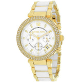 Buy Shop Michael Kors Parker White Dial Two Tone Steel Strap Watch for Women - MK6119 USA Online